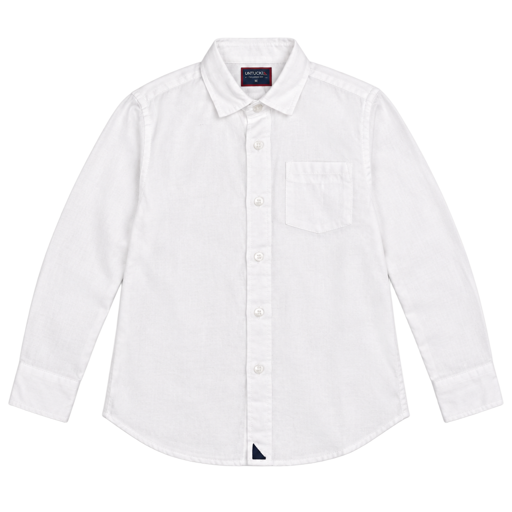 UNTUCKit Wrinkle Free Shirt Size 8 White Button Down 1