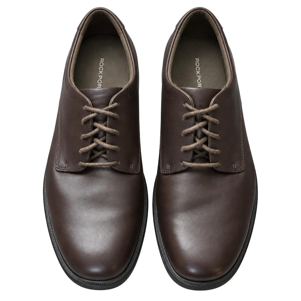 Rockport Margin Plain Toe Oxford Brown Leather Shoes 1