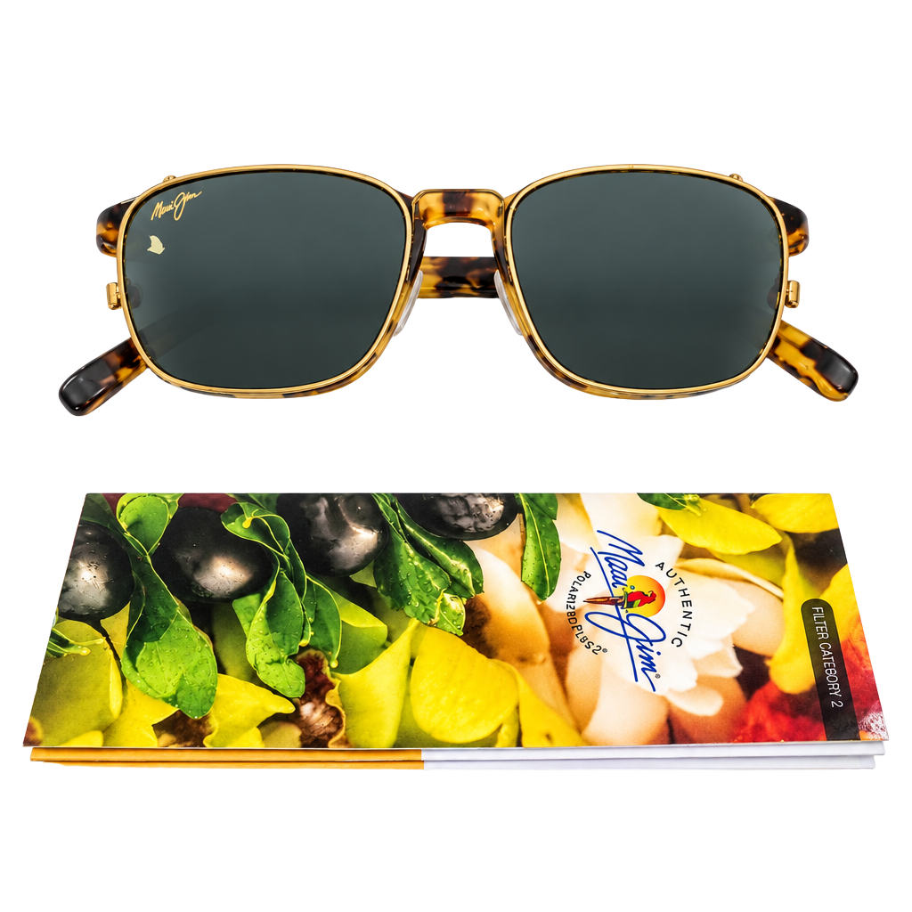 Maui Jim MJ753-10L Tortoise Eyeglasses + Polarized Sun Clip 50-19-145 Japan 1