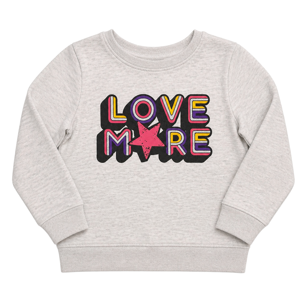 Garanimals Love More Star Graphic Gray Sweatshirt Toddler Size 2T 1