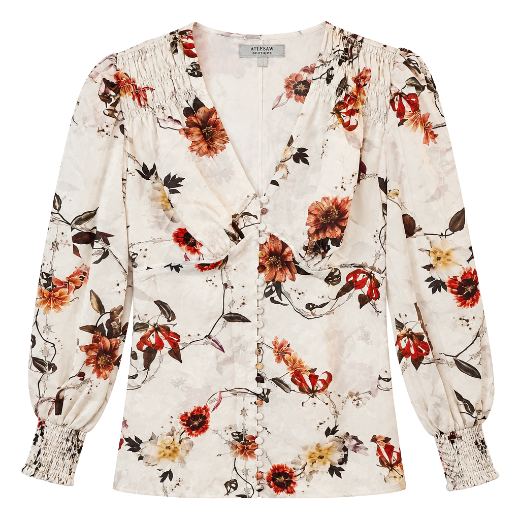 All Saints Auden Dress Size US 2 Unity Ecru White Floral Mini Dress 1