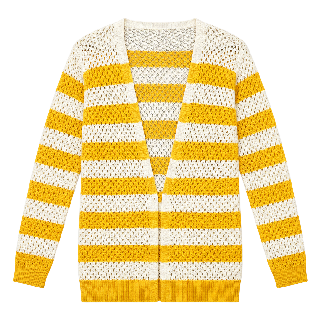 Forever 21 Striped Open Knit Cardigan 1