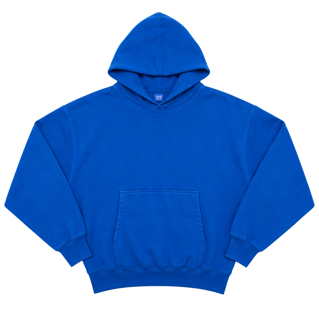 Yeezy Gap Perfect Hoodie Blue Cotton Pullover Sweatshirt size XL 1