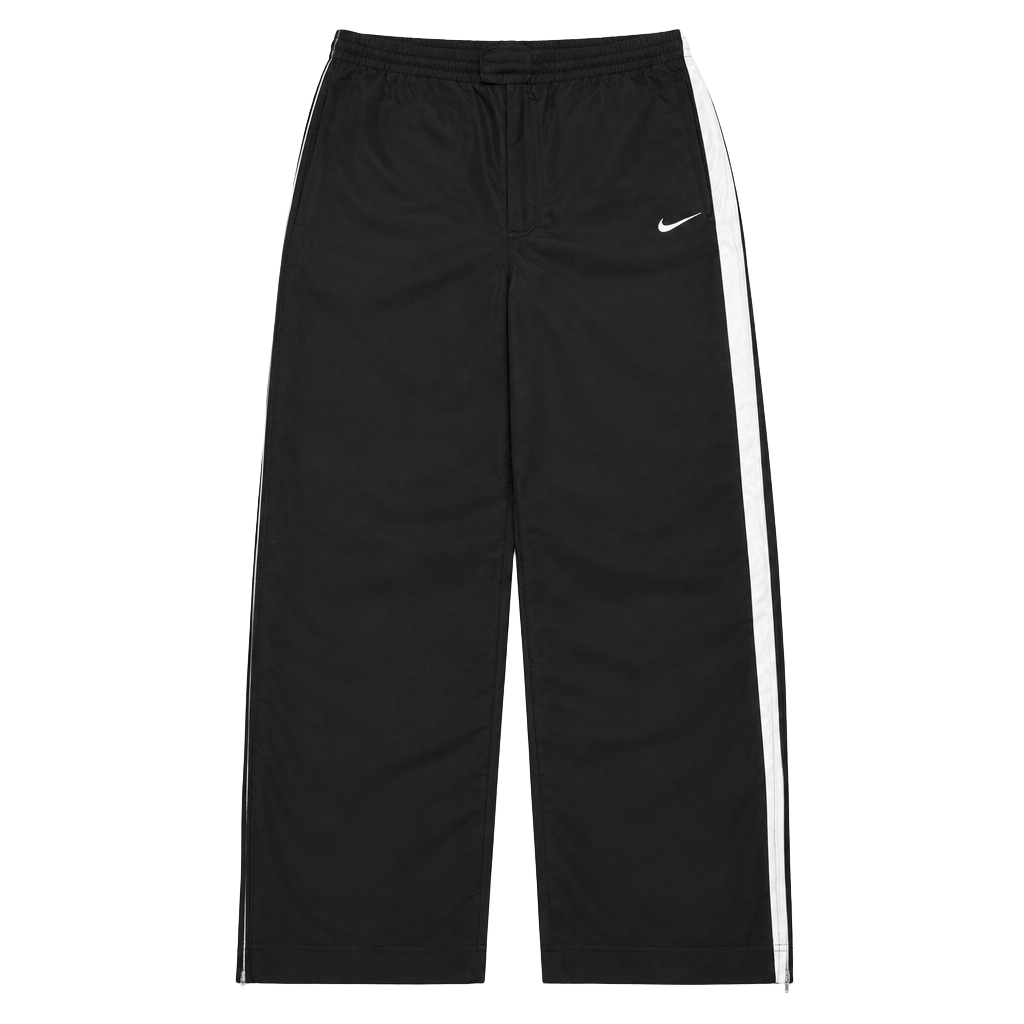Nike Basketball Warm Up Pants Size M Black Track Stripe Zip Ankle 1