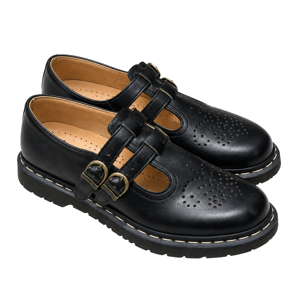 Dr. Martens 8065 Smooth Leather Mary Jane Shoes Black 1
