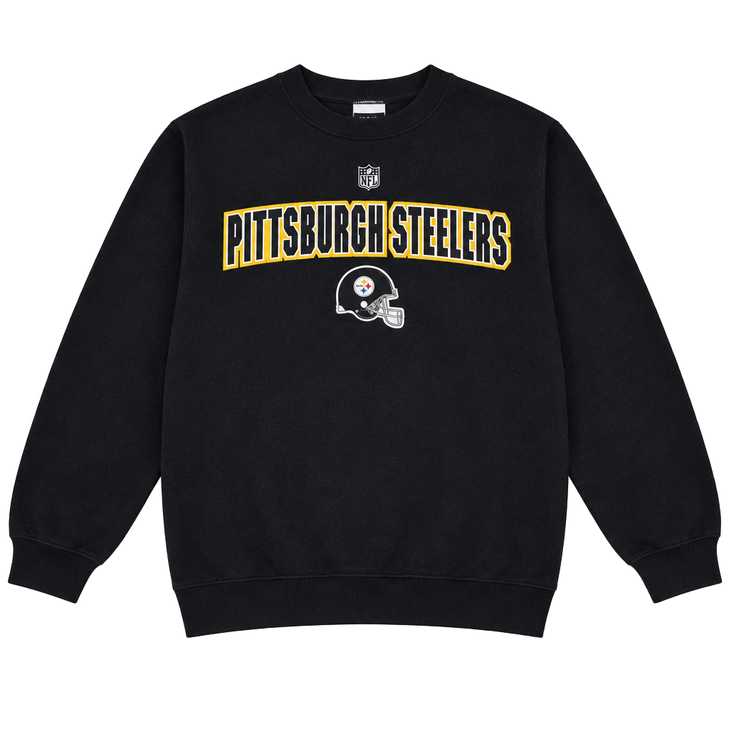 NFL Pittsburgh Steelers Vintage Crewneck Sweatshirt Black 1