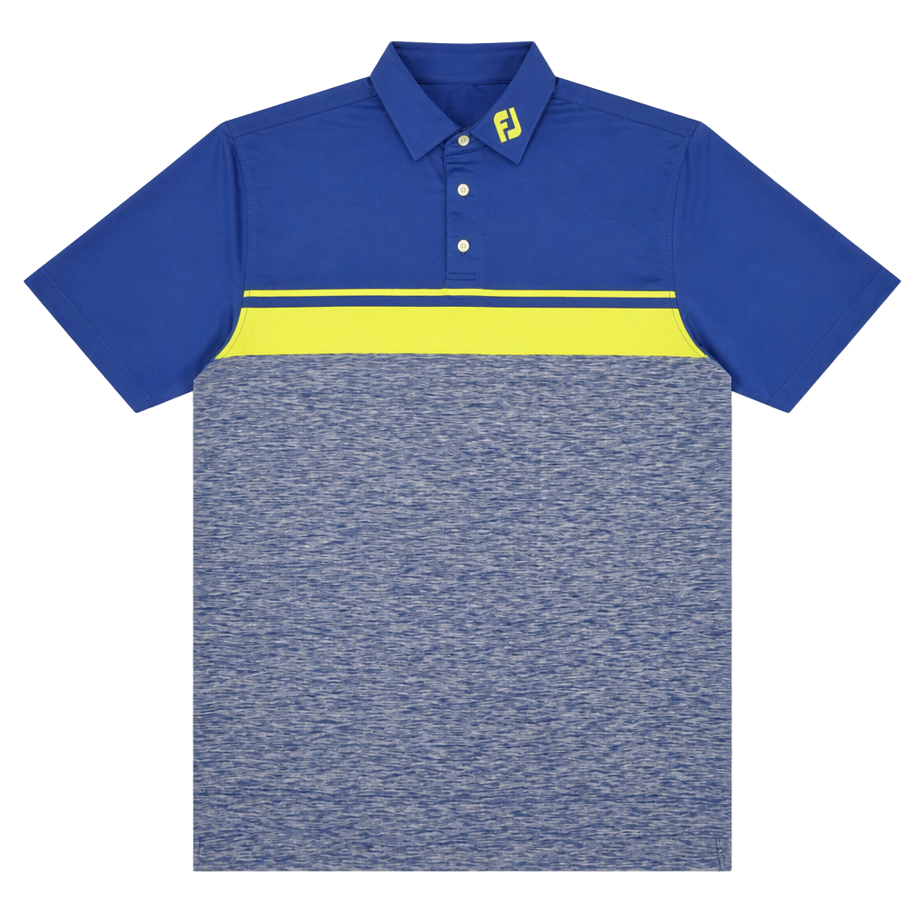 FootJoy Golf Polo Shirt Size XL Blue Yellow Striped Short Sleeve 1001 1