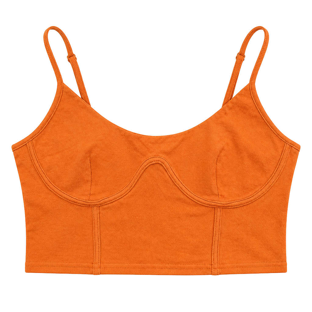 Fashion Nova Loretta Corset Crop Top in Orange 1