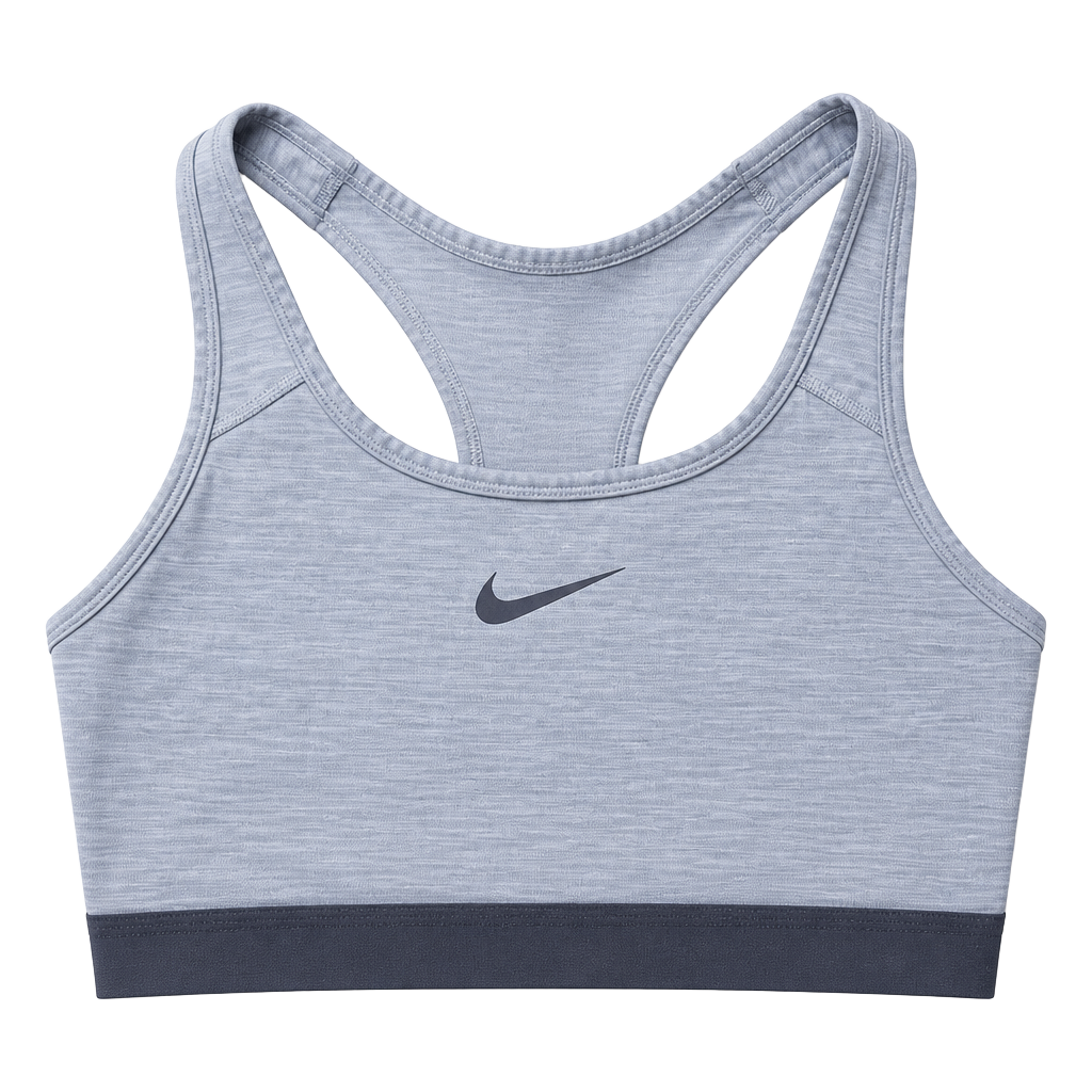 Nike Dri-FIT Women's Swoosh Racerback Sports Bra Gray Size M 1