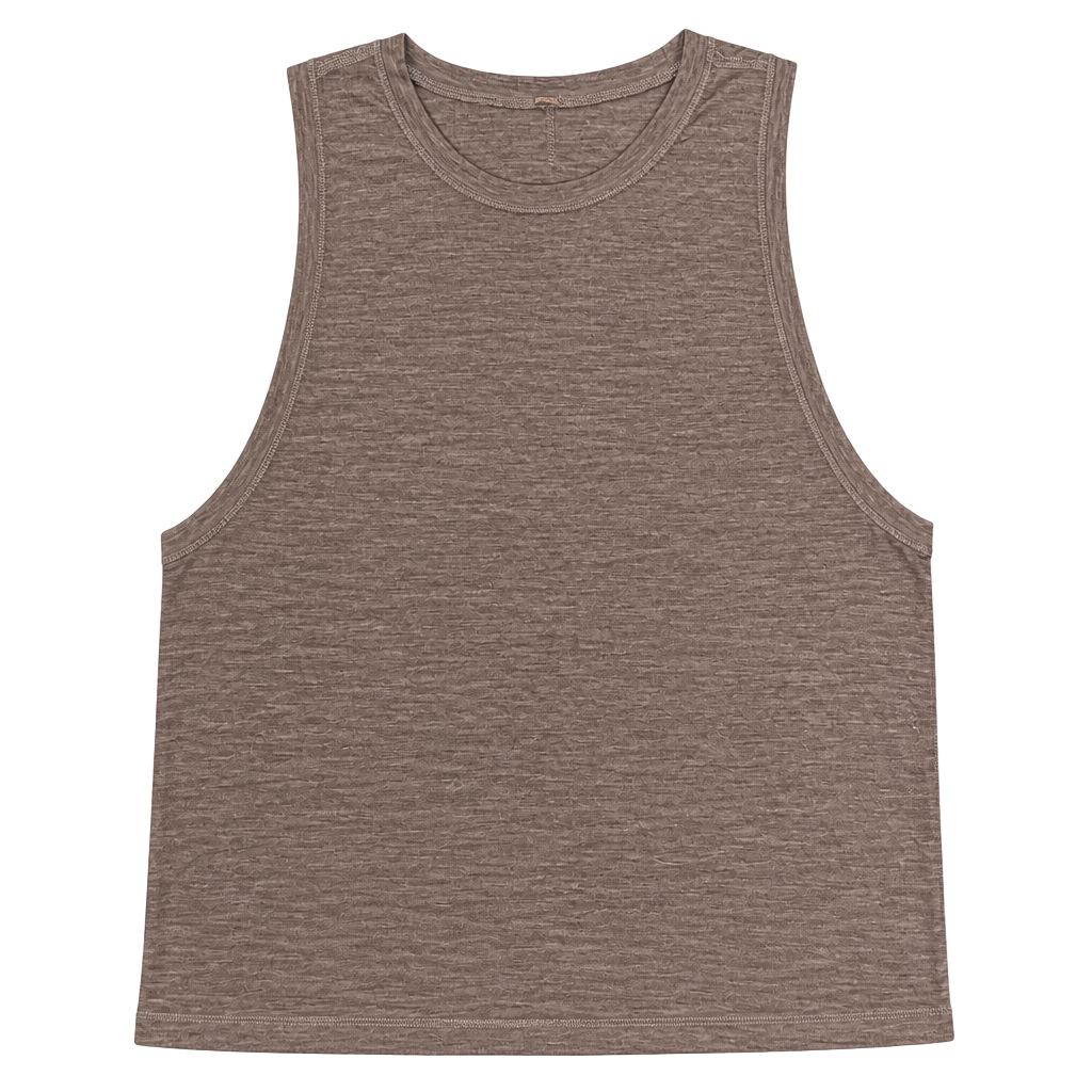 Lululemon Women's GREY w Silverlite Antibacterial Technology Dropped Armhole Athletic Tank Top 1