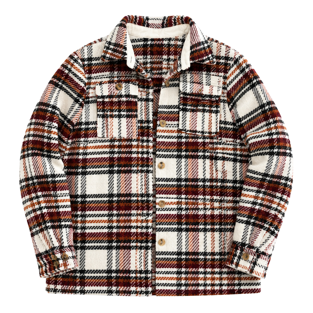Natural Reflections Women’s Large Plaid Shacket Wool Blend Lined Shirt Jacket 1