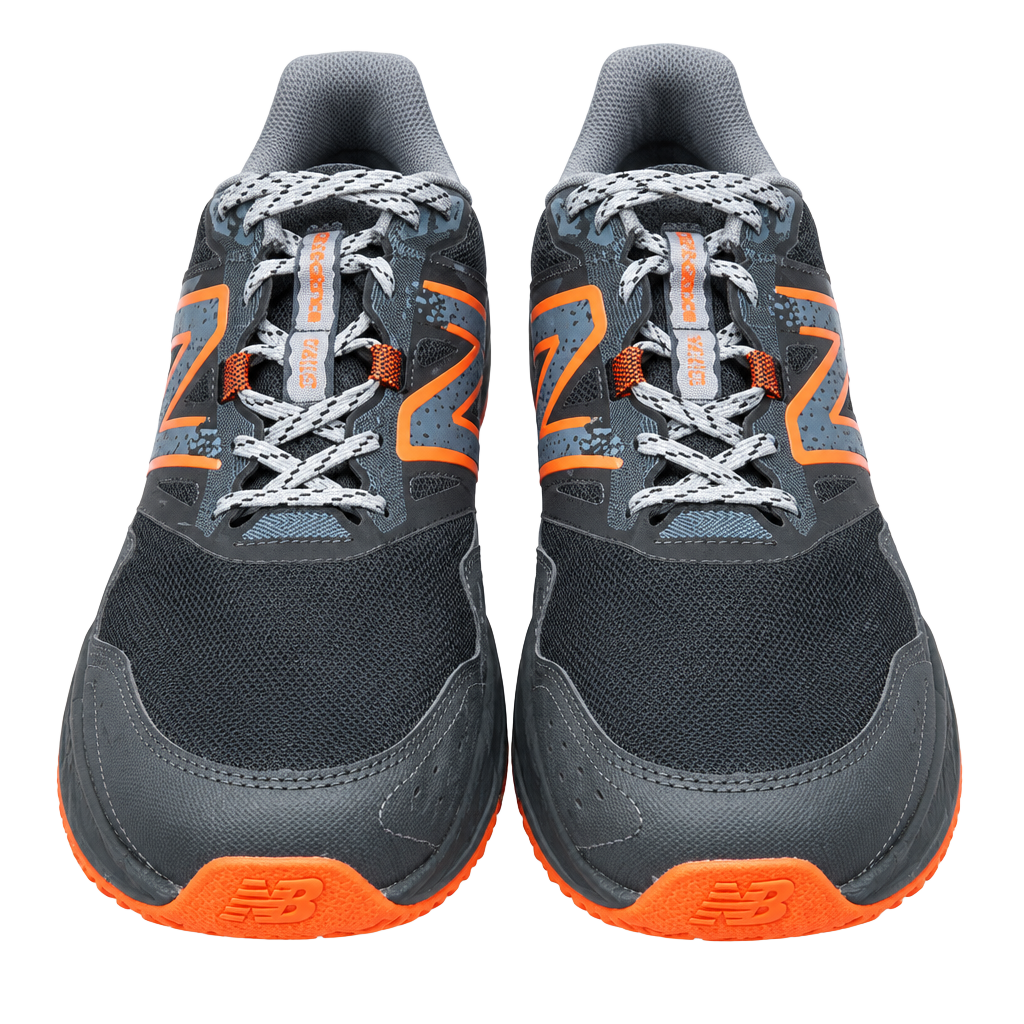 New Balance MT410 V8 Trail Running Shoe Black Gray Orange 1