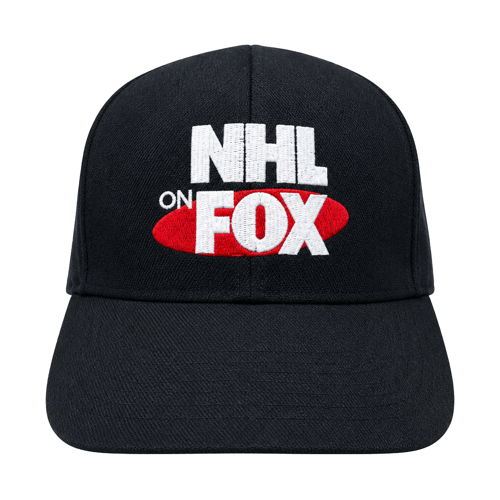 Vtg Fox Sports NHL On Fox Hat Black Adjustable Snapback Cap 90s 1