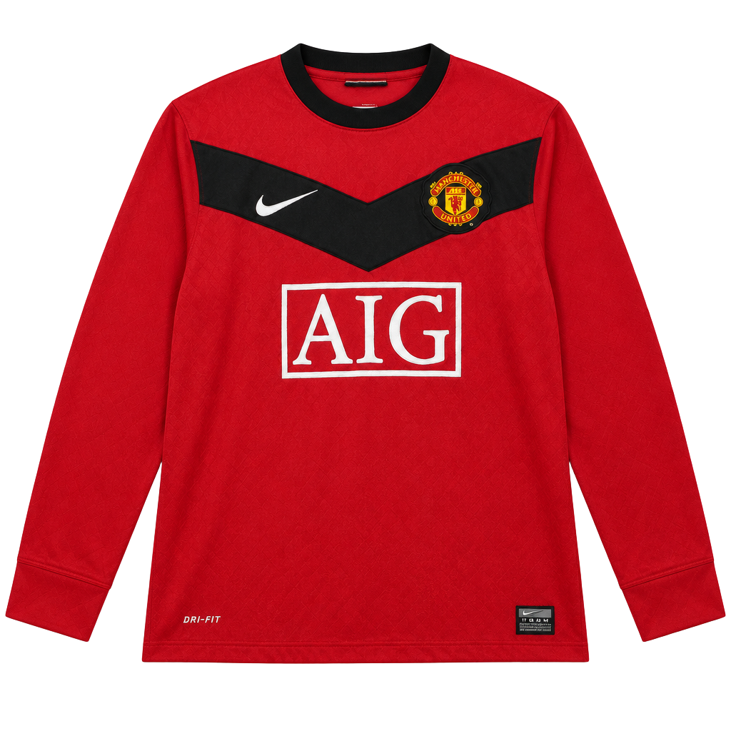 Nike Manchester United 2009-2010 Home Long Sleeve Jersey Size S 1