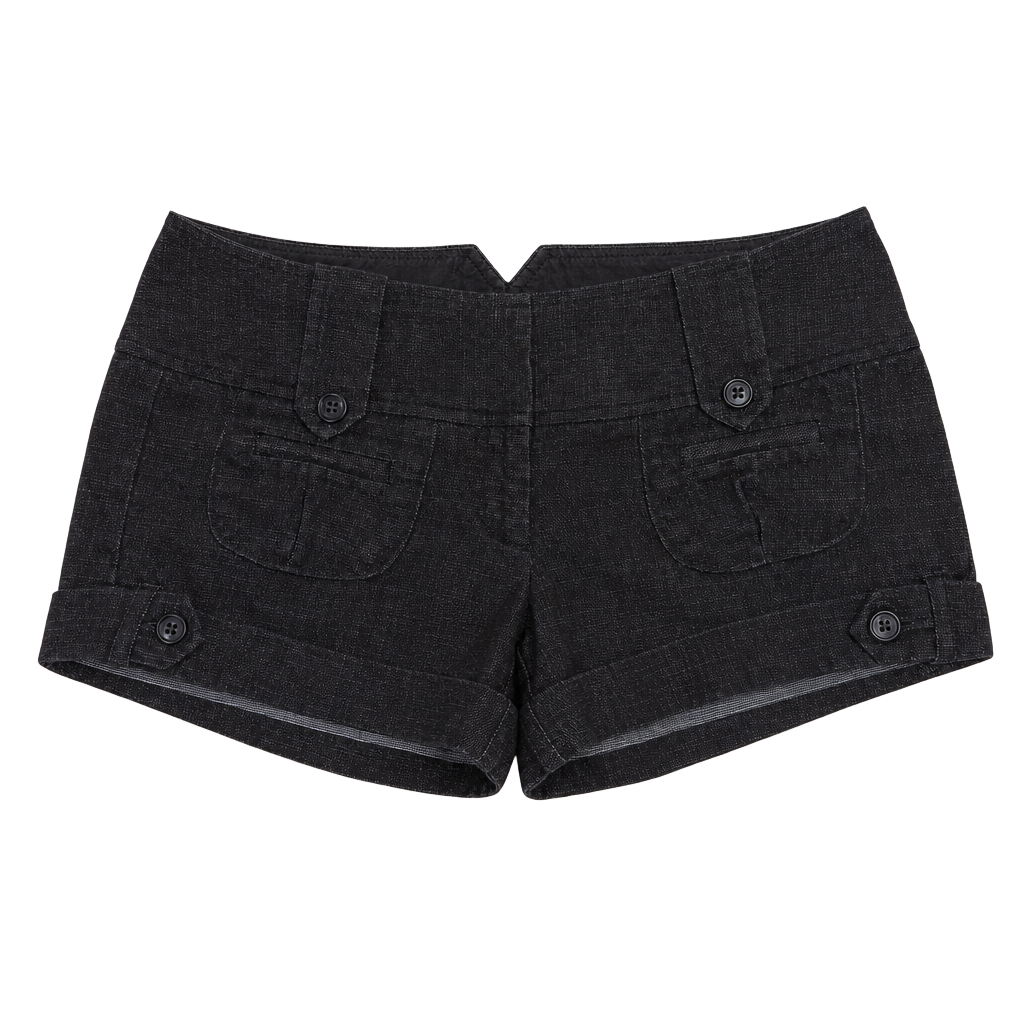 Charlotte Russe Dark Brown Cuffed Utility Shorts Size 3 1
