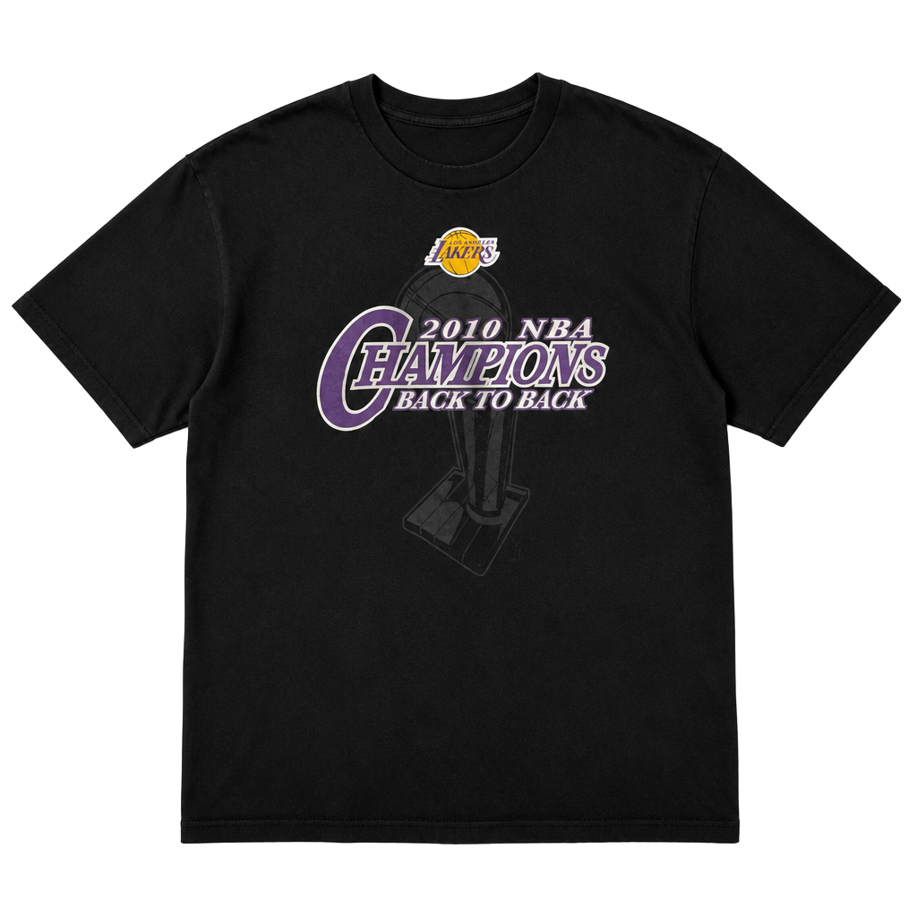 Vintage 2010 Los Angeles Lakers NBA Back To Back Champions T-Shirt 2XL Kobe Bryant Roster 1