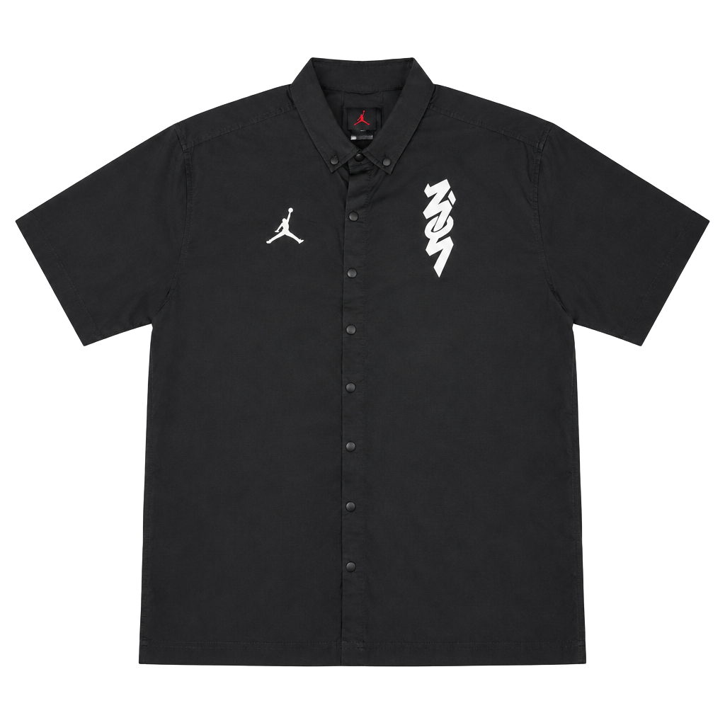 Jordan Button Up Shirt Size L Black 1