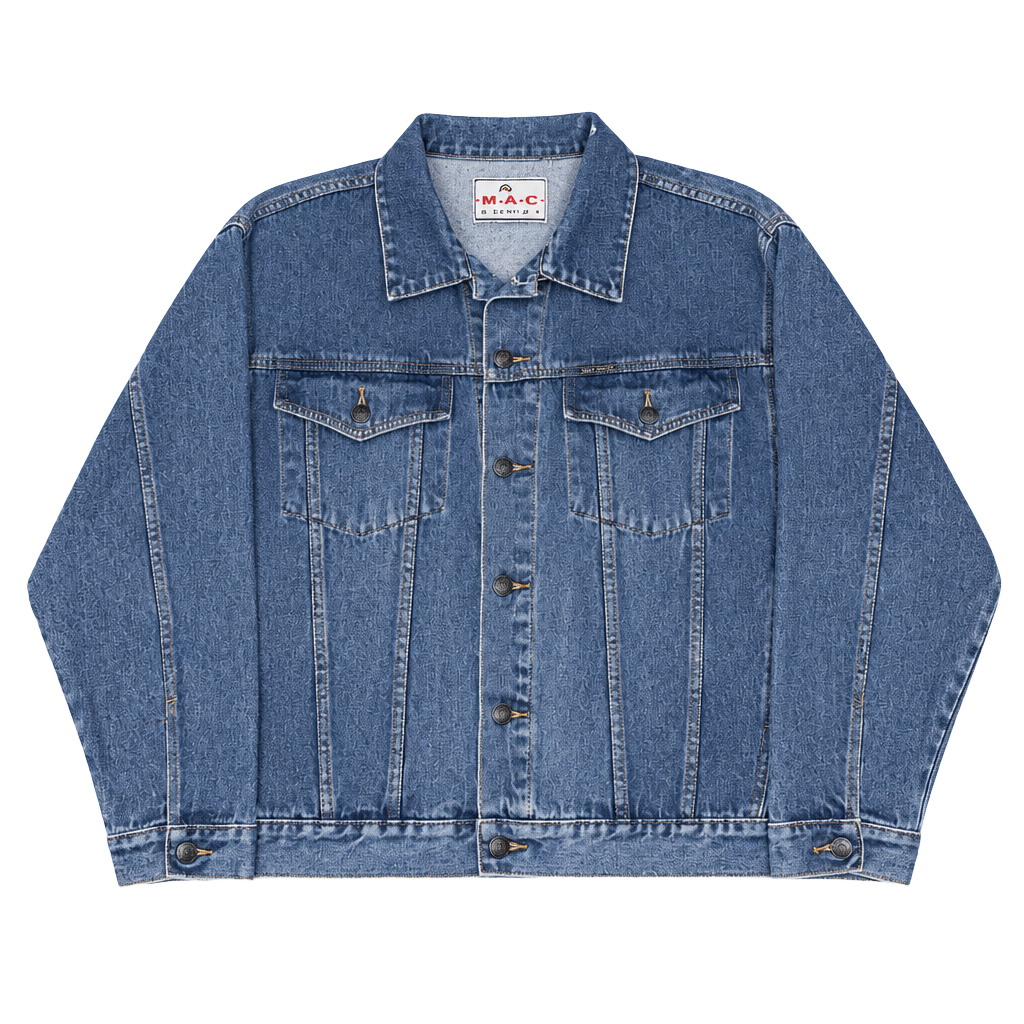 Mac Sport Denim Jacket Size L Blue Cotton Vintage Trucker 1