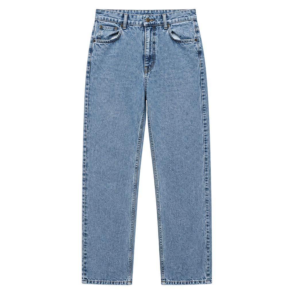 Zara High Rise Straight Leg Jeans Blue 1