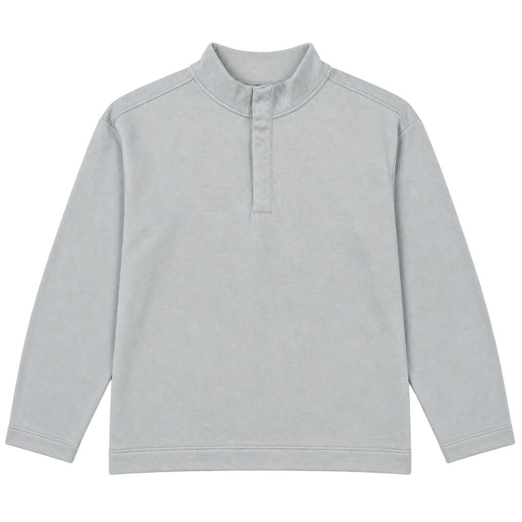 BCG Golf Men's Gray Snap Button Long Sleeve Pullover 1