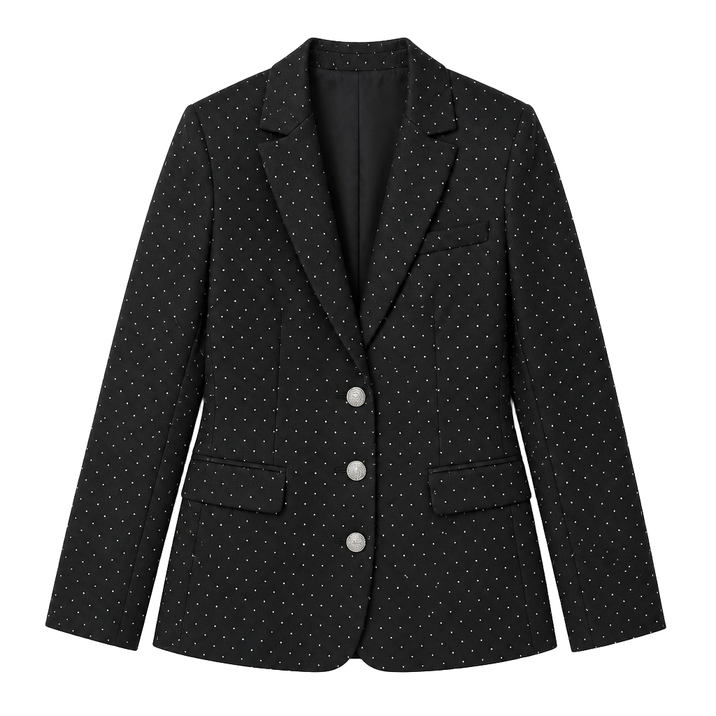 Karl Lagerfeld Paris Rhinestone Embellished Blazer Size 8 1