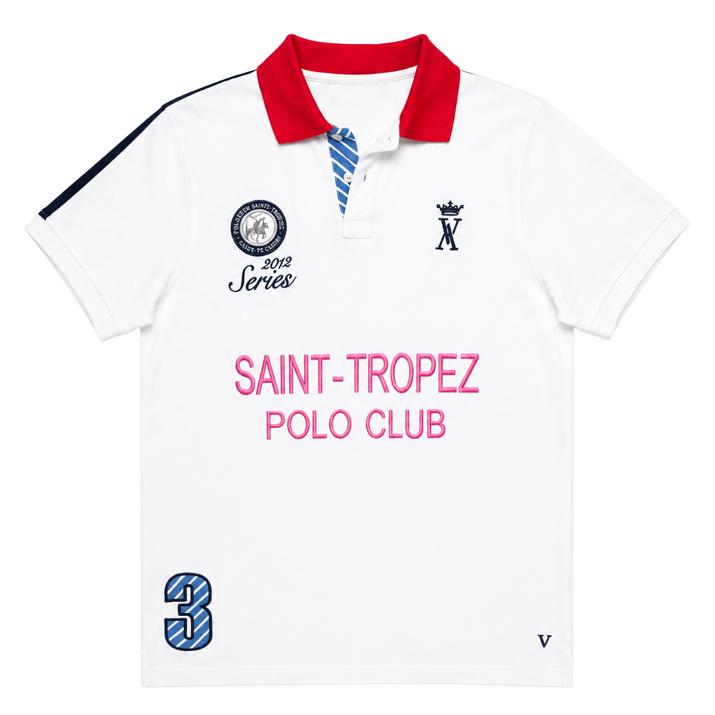 Vicomte A Saint Tropez Polo Club Men L 2012 Series #3 Embroidered Polo Shirt 1
