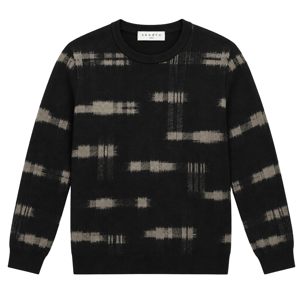 Sandro Paris Tie Dye Hoodie Size 1 Black Distressed Sweatshirt 1