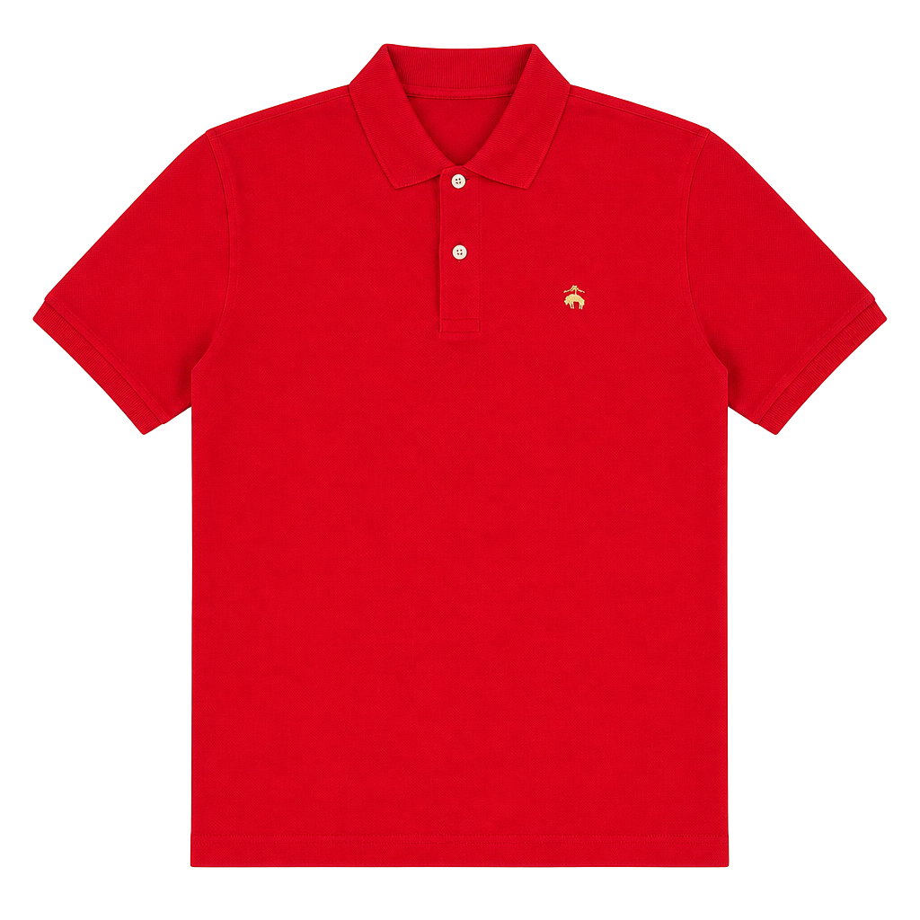 Brooks Brothers 1818 Slim Fit 100% Cotton Red Polo Shirt Men's Size L 1