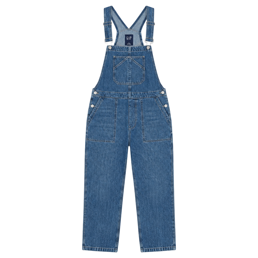 Gap Denim Overalls Size M Blue Cotton Straight Leg 1