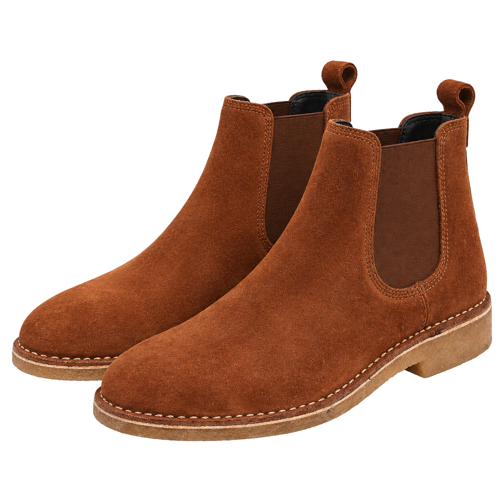 Kenneth Cole Hewitt Chelsea Boot Size 11 Brown Suede Ankle Boots 1