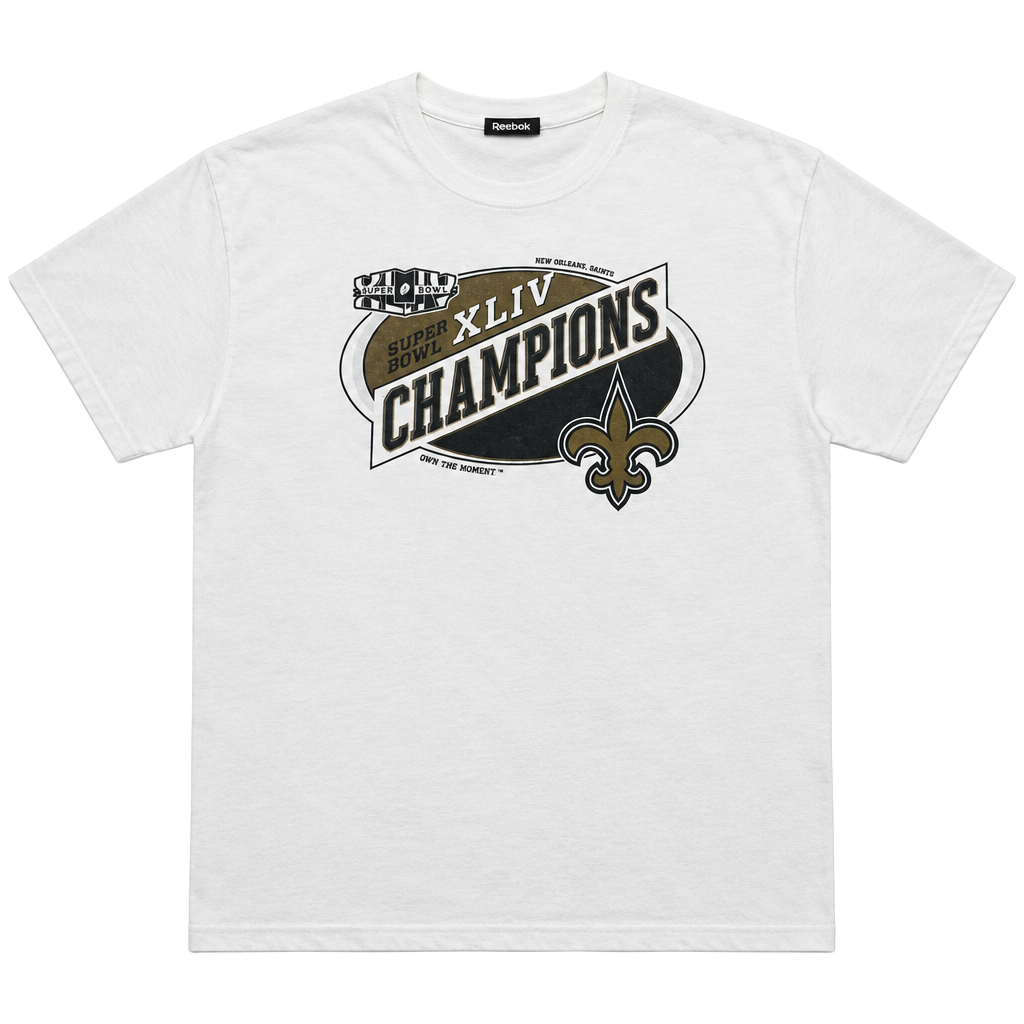 Reebok New Orleans Saints Super Bowl XLIV Champions T-Shirt Size Large 1