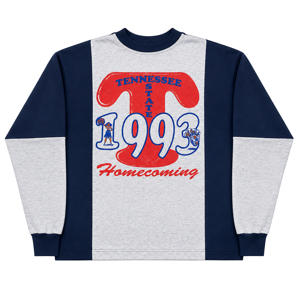 Vintage Tennessee State 1993 Homecoming Sweatshirt 2XL Blue Red Grey 1