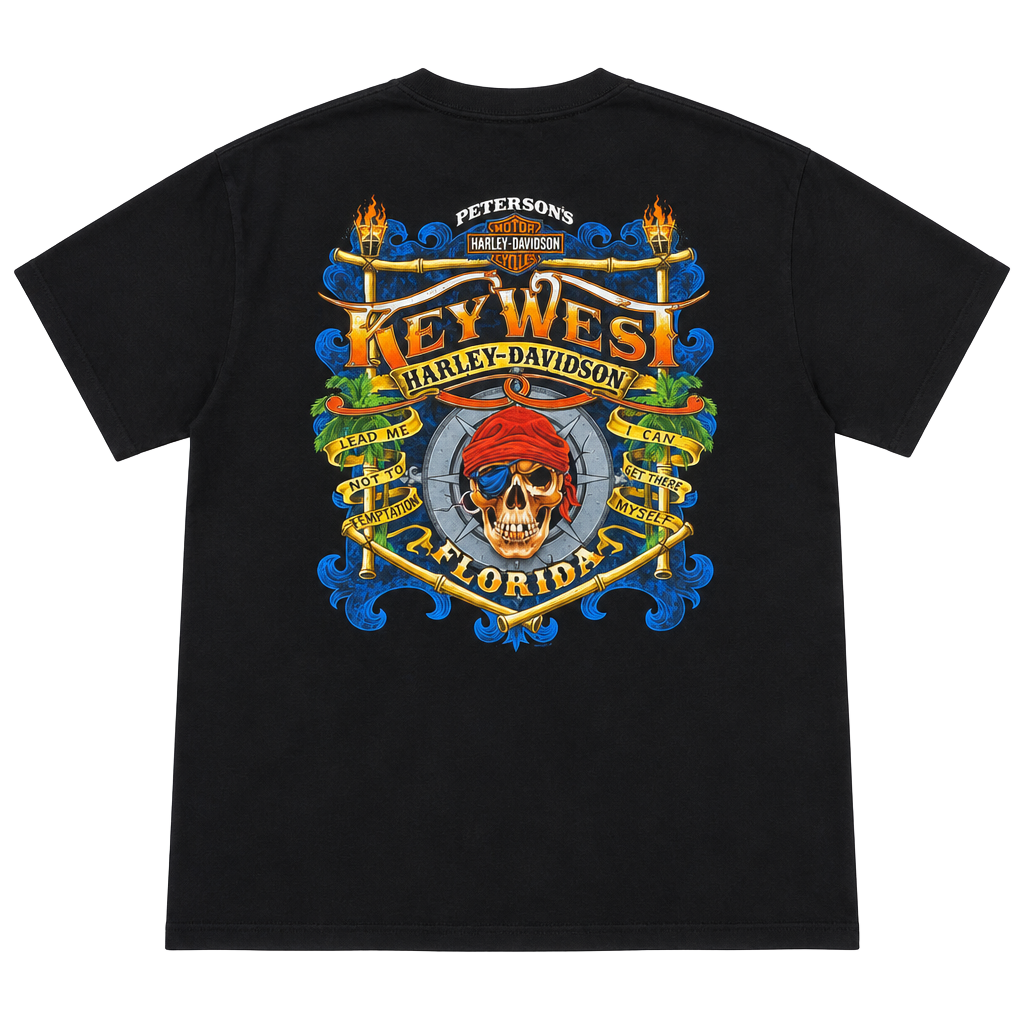 Harley-Davidson Key West Florida T-Shirt Size XL Black 1
