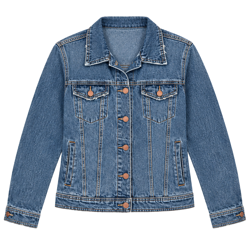 Universal Thread Denim Jean Jacket Size L Blue Distressed Raw Hem 1