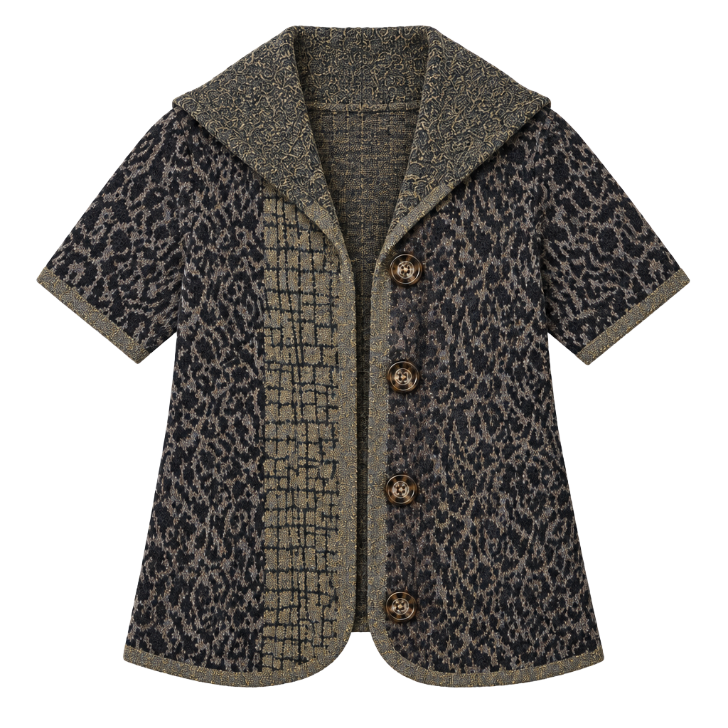 Christopher & Banks Animal Print Cardigan Sweater Size L 1