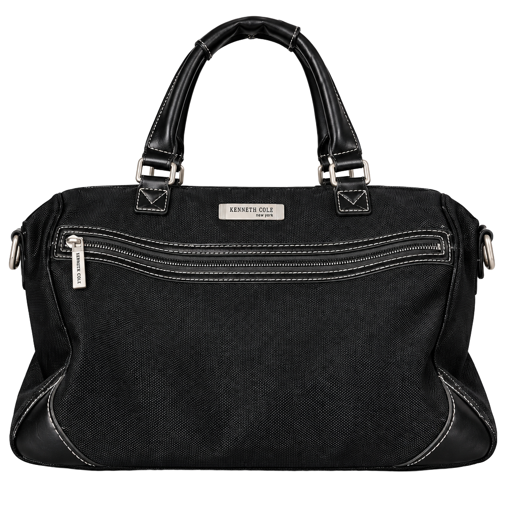 Kenneth Cole New York Laptop Tote Bag Black Nylon 1