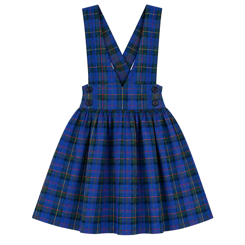 Hot Topic Blue Plaid Bib Suspender Skirt Size 3XL 1
