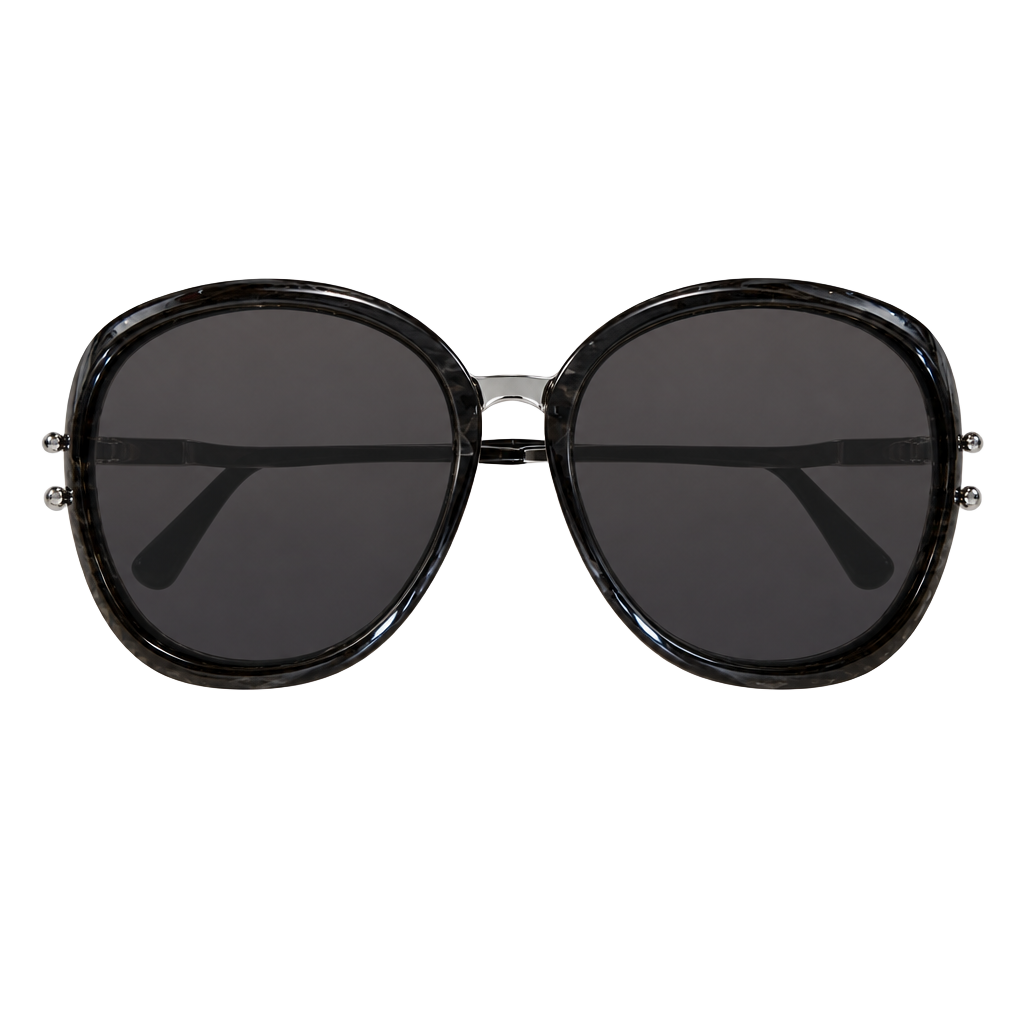 H&M Oversized Round Sunglasses Brown Frame 1