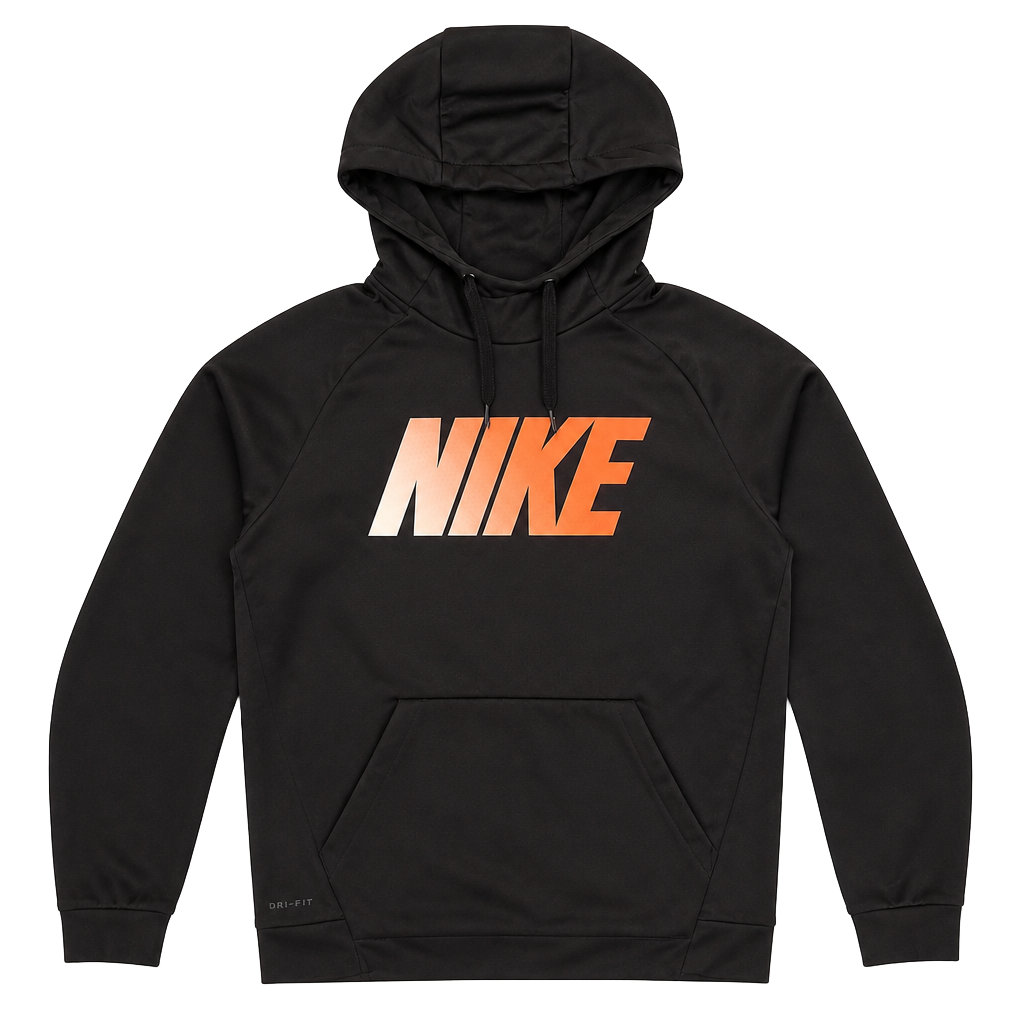 Nike Dri-FIT Pullover Hoodie Sweatshirt Mens Black Therma-Fit Training 1