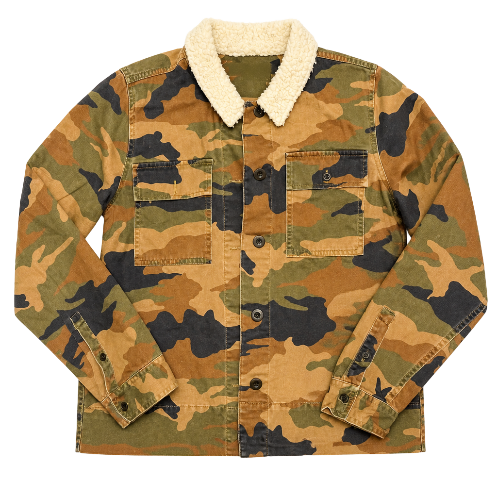 Madewell Camouflage Sherpa-Collar Utility Jacket 1