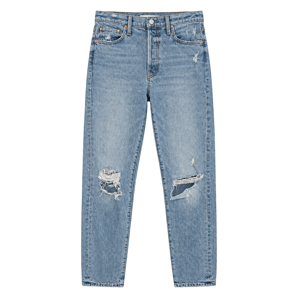 MOTHER Denim Jeans Light Wash Distressed 1