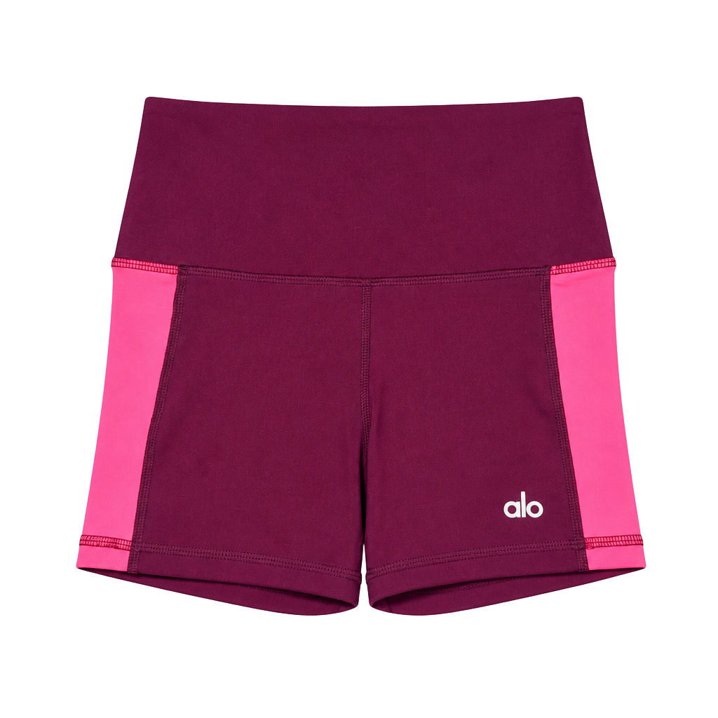 Alo Yoga High-Waist Colorblock Biker Shorts 1