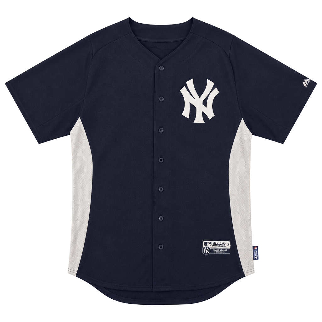 Majestic New York Yankees Cool Base Jersey Navy Blue Size 2XL 1