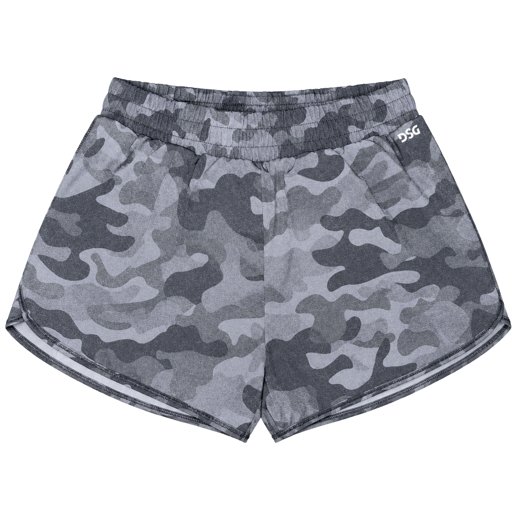 Kids DSG Athletic Shorts Size M 10-12 Black Grey Camo Gym Running Activewear 1