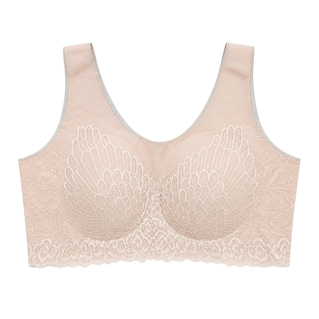 Unbranded Seamless Wireless Lace Bralette Size XL Pink 1