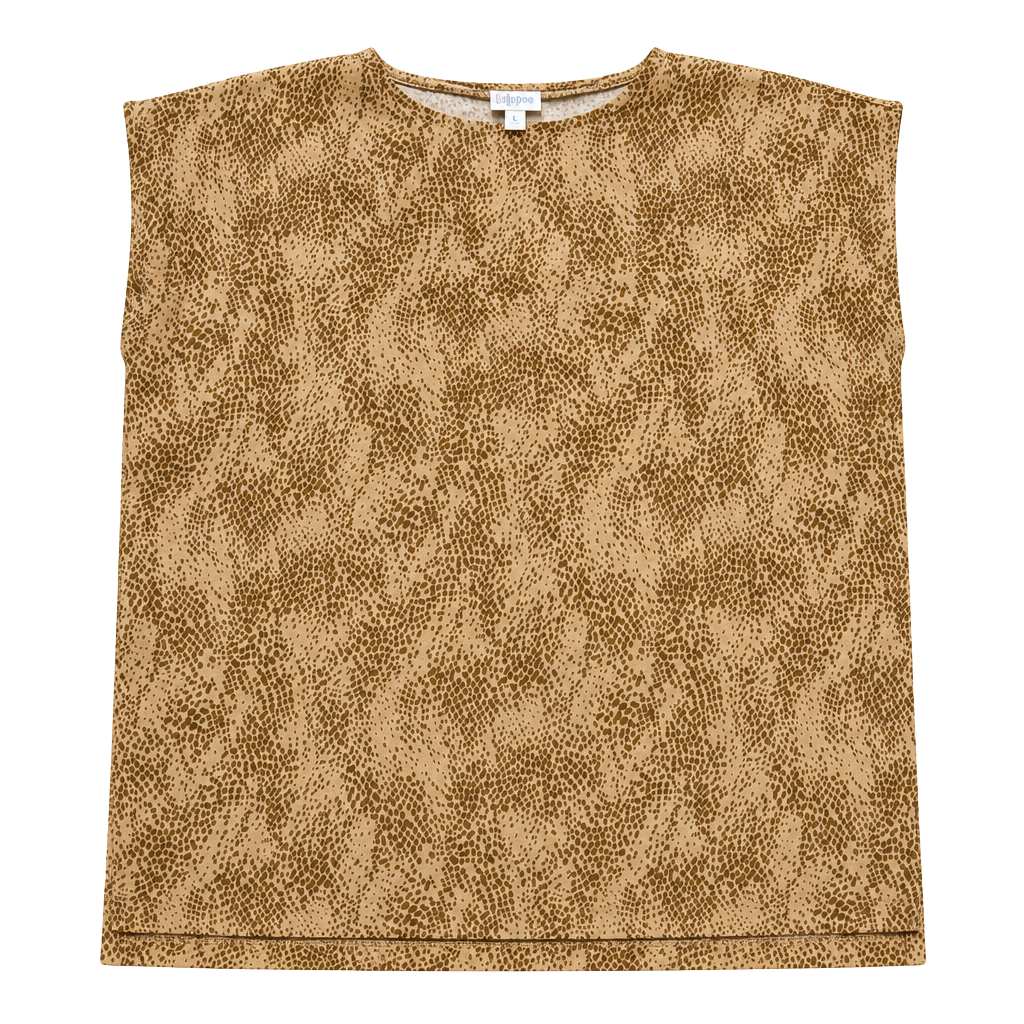 LuLaRoe Leah Tunic Size XL Tan Brown Animal Print Top 1