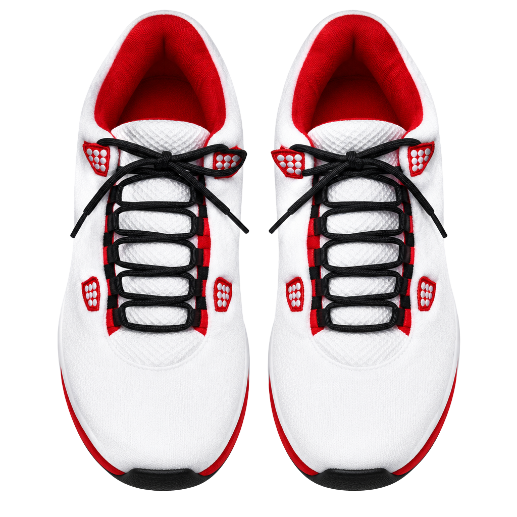 Unbranded Sneaker Slippers Plush White Red Black House Shoes 1