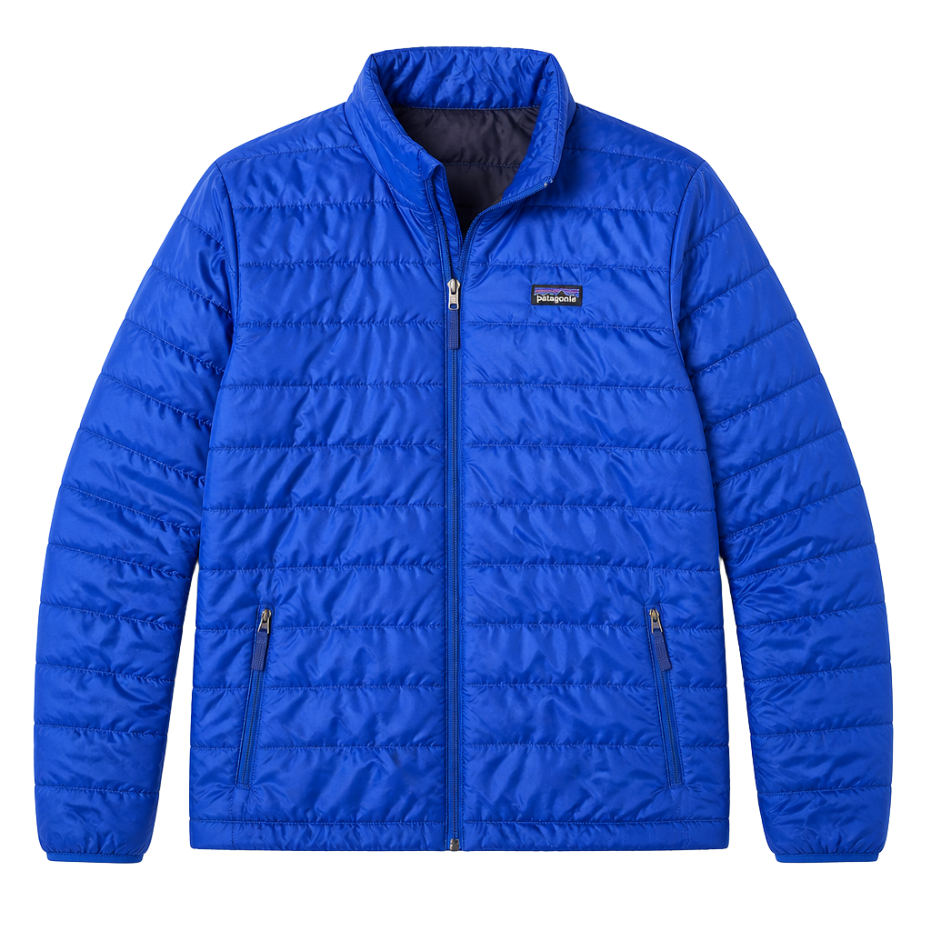 Patagonia Nano Puff Jacket Boy's XL (14) Blue Full Zip Insulated 1