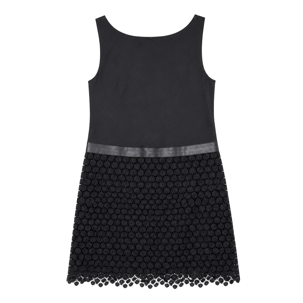Lauren Ralph Lauren navy blue Sleeveless Lace-Hem Shift Dress 1