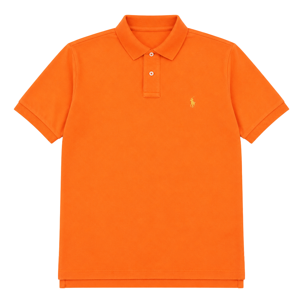 Polo Ralph Lauren Orange Cotton Short-Sleeve Polo Shirt Men's Size Large 1